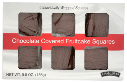 Grandmas Fruitcake Choc Sqrs Mlk 5.50 Oz