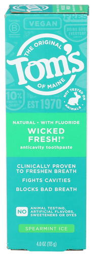 Toms Of Maine Toothpaste Spearmint Ice 4 Oz