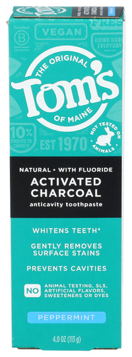Toms Of Maine Toothpaste Chrcl Pprmnt 4 Oz