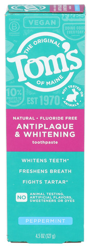 Toms Of Maine Toothpaste Whtng Pepprmn 4.50 Oz