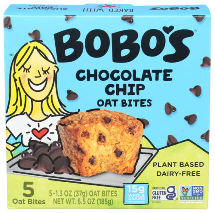 Bobos Oat Bars Bites Original Cchip 5Ct 6.50 Oz