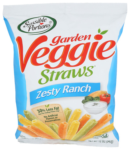 Sensible Portions Veggie Straw Zsty Rnch 12 Oz
