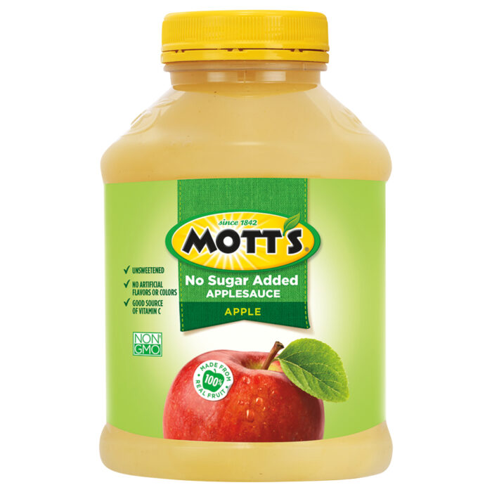 Mott'S, No Sugar Added Apple Applesauce, Case Of 8, 46 Oz - Image 1