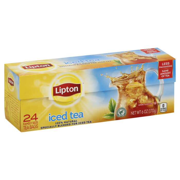 Lipton, Iced Tea Family Size Tea Bags, Case Of 12, 24 Ct - Image 1