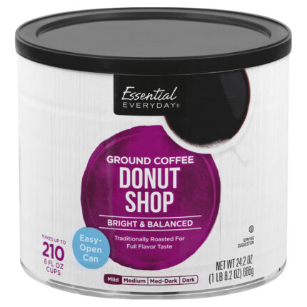 Essential Everyday, Ground Coffee Donut Shop Blend, Case Of 6, 24.2 Oz