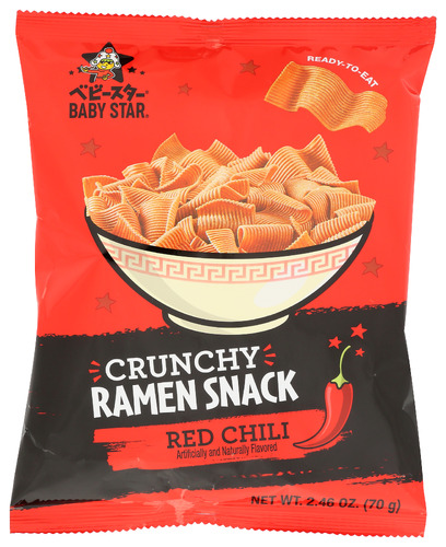 Baby Star Ramen Snck Wd Red Chili 2.46 Oz