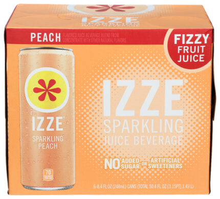Izze Beverage Juice Spk Peach 6Pk 50.40 Fo