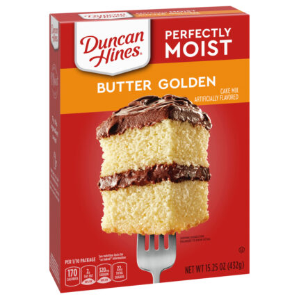 Duncan Hines, Butter Golden Cake Mix, Case Of 12, 15.25 Oz