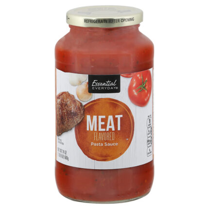 Essential Everyday, Pasta Sauce Meat Flavored, Case Of 12, 24 Oz