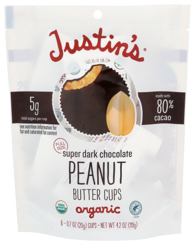 Justins Cups Supr Dark Choc Pb 4.20 Oz