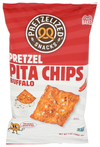 Pretzelized Snacks Chips Prtzl Pita Buffalo 7 Oz