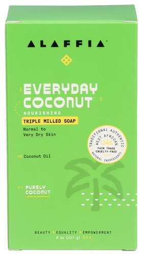 Alaffia Soap Bar Purely Coconut 8 Oz