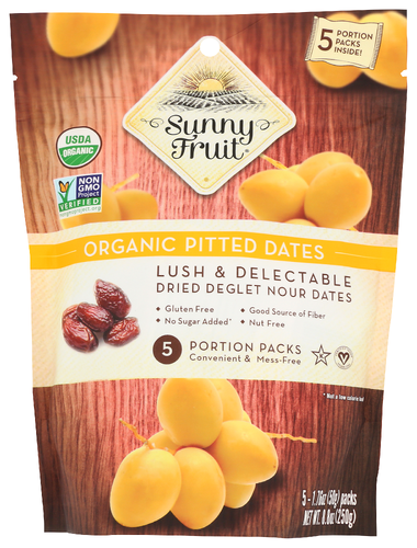Sunny Fruit Dates Dried Packs Org 8.80 Oz