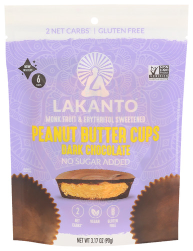 Lakanto Cups Drk Choc Pnt Btr 3.17 Oz