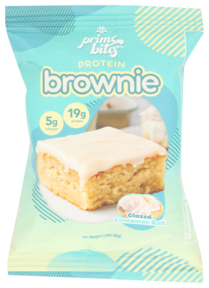 Prime Bites Bar Glazed Cinnamon Roll 2.29 Oz