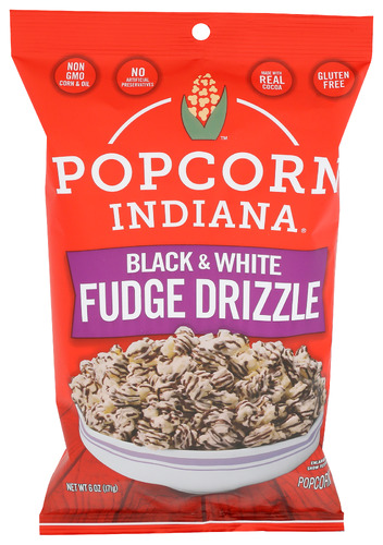 Popcorn Indiana Popcorn Drzld Choc Blk&White 6 Oz