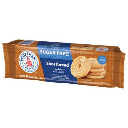 Voortman Bakery, Sugar Free Shortbread Cookies, Case Of 12, 8 Oz