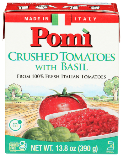 Pomi Tomatoes Crushed Basil 13.80 Oz