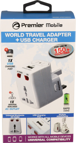 Premier Adapter And Usb Charger 1 Ea