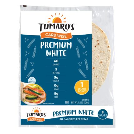 Tumaro Wrap,Carb Wise,Prem White 8 Ct