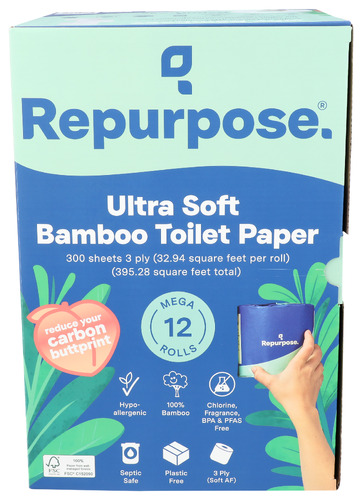 Repurpose Toilet Paper Bamboo 3Ply 12 Pc