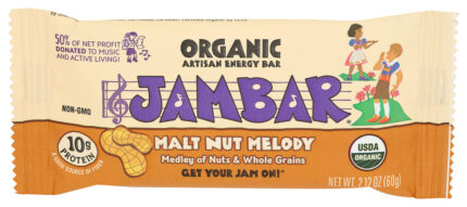 Jambar Bar Malt Nut Melody Org 2.12 Oz
