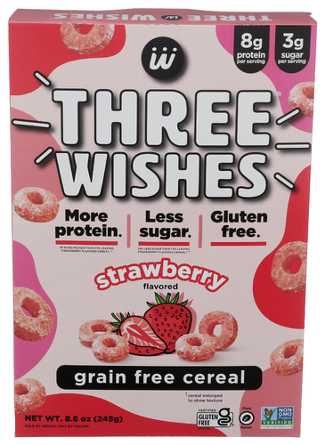 Three Wishes Cereal Strawberry 8.60 Oz