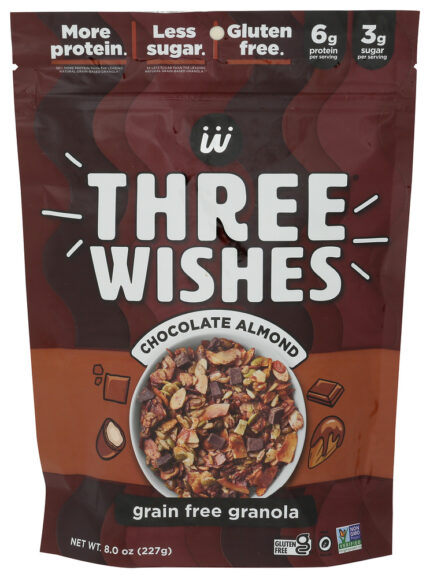 Three Wishes Granola Chocolate Almnd 8 Oz