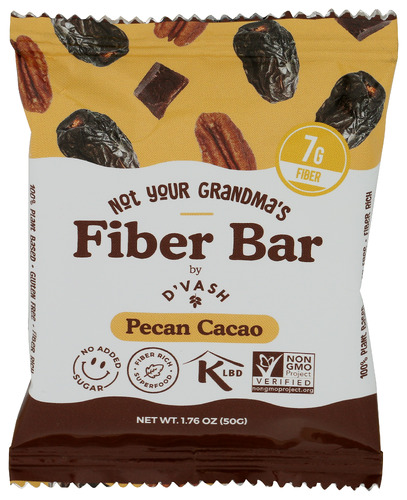 Dvash Organics Bar Fiber Pecan Cacao 1.76 Oz