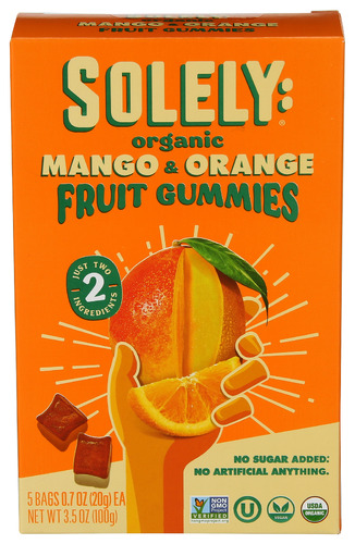 Solely Fruit Gummies Mngo Orng 3.50 Oz