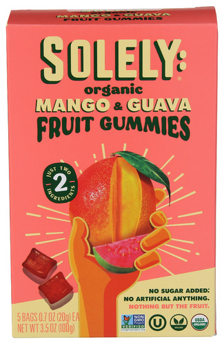 Solely Fruit Gummies Mngo Guava 3.50 Oz