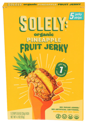 Solely Fruit Jerky Pineaple 5Pk 4.10 Oz