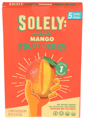 Solely Fruit Jerky Mango 5Pk 4.10 Oz