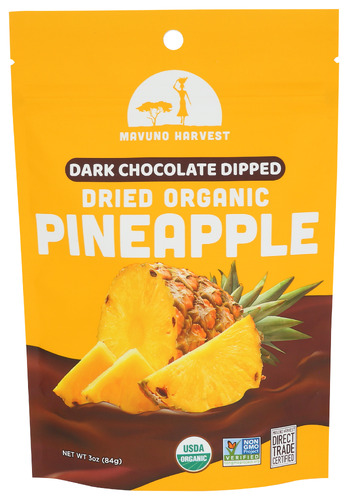 Mavuno Harvest Fruit Dried Pinapl Choc 3 Oz