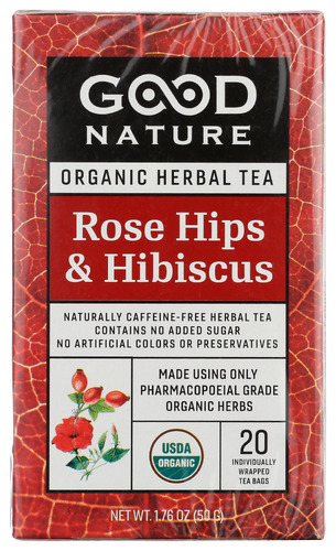 Good Nature Tea Hibiscus Rosehips 1.76 Oz