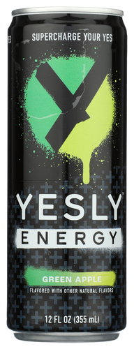 Yesly Water Drink Energy Green Apple 12 Fo