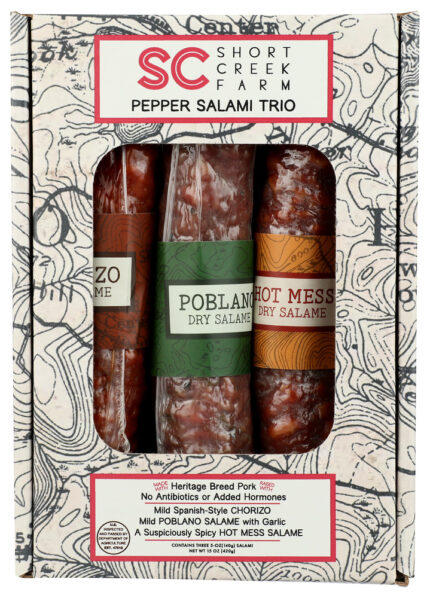 Short Creek Farm Salami Trio Pepper 15 Oz