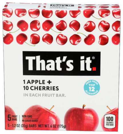 Thats It Bar Apple Cherry 5Ct 6 Oz