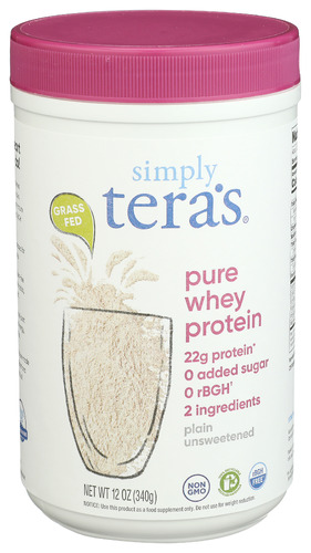 Simply Teras Protein Whey Rbgh Free Plain 12 Oz