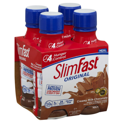 Slim Fast, Original Meal Replacement Shake Creamy Milk Chocolate 4/11 Fl Oz, Case Of 3, 44 Fl Oz