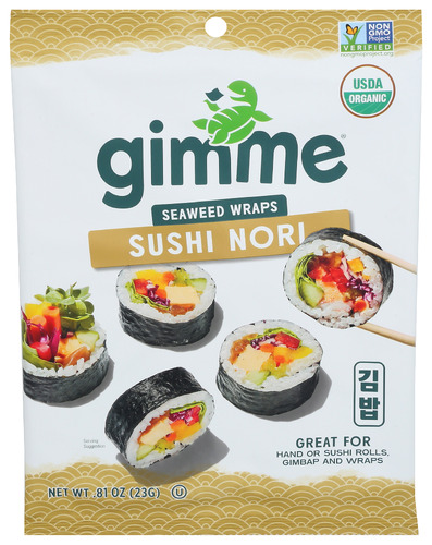 Gimme Seaweed Nori Wrap Org 0.81 Oz
