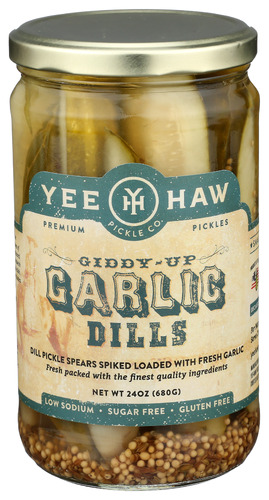 Yee Haw Pickle Company Pickle Gddy Up Grlc Dill 24 Oz
