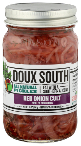 Doux South Relish Pickle Red Onion 16 Oz