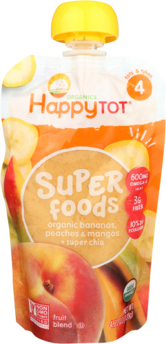 Happy Tot Sprfds Bnna Mango&Peach Org 4.22 Oz