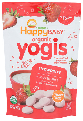 Happy Baby Snack Yogurt Strwbrry Org 1 Oz