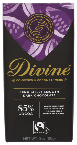 Divine Chocolate Choc Bar Dark 85 3 Oz