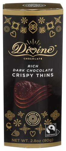 Divine Chocolate Choc Thin Drk 2.80 Oz