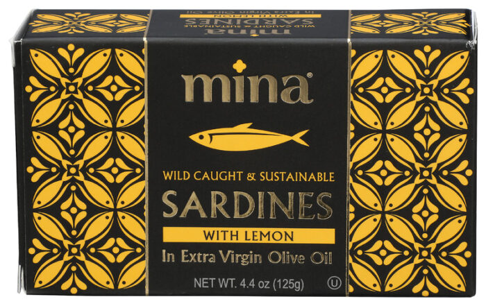 Mina Sardine Vg Olv Oil Lemon 4.40 Oz - Image 1