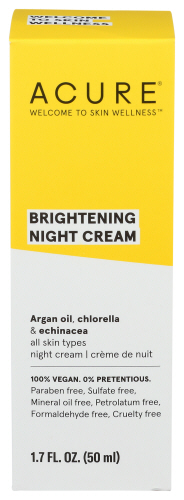 Acure Cream Night Brightening 1.70 Oz