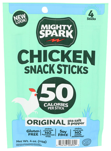 Mighty Spark Stick Snk Chkn Sslt Ppr 4 Oz